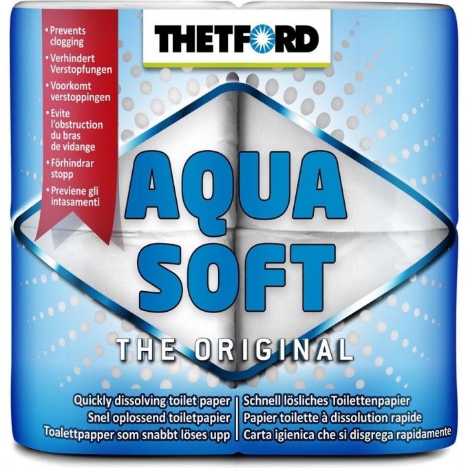 Бумага для биотуалета THETFORD AQUA SOFT (4 шт,растворимая) 202240 Бумага для биотуалета THETFORD AQUA SOFT (4 шт,растворимая) 202240